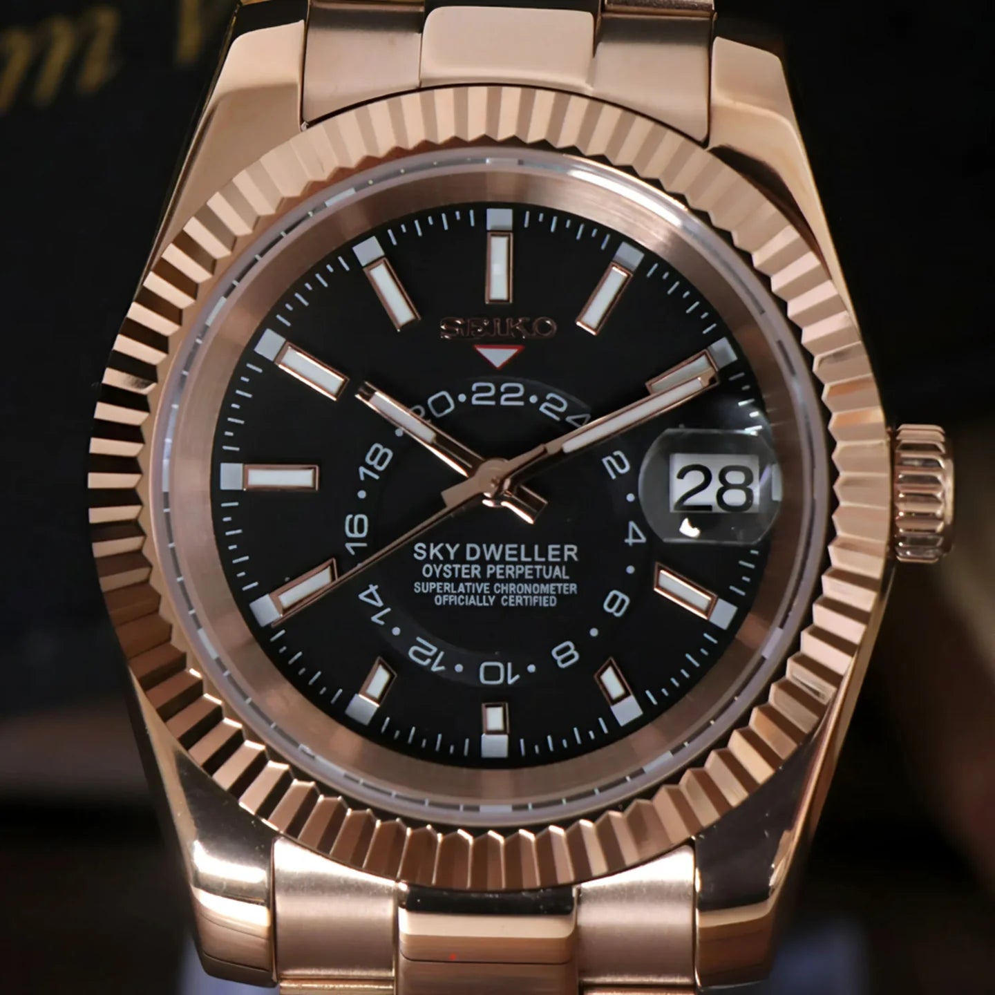 Sky Dweller Rose-black